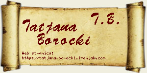 Tatjana Borocki vizit kartica